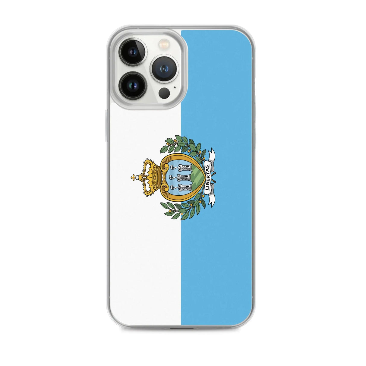 Coque iphone drapeau saint-marin souple antichoc transparente