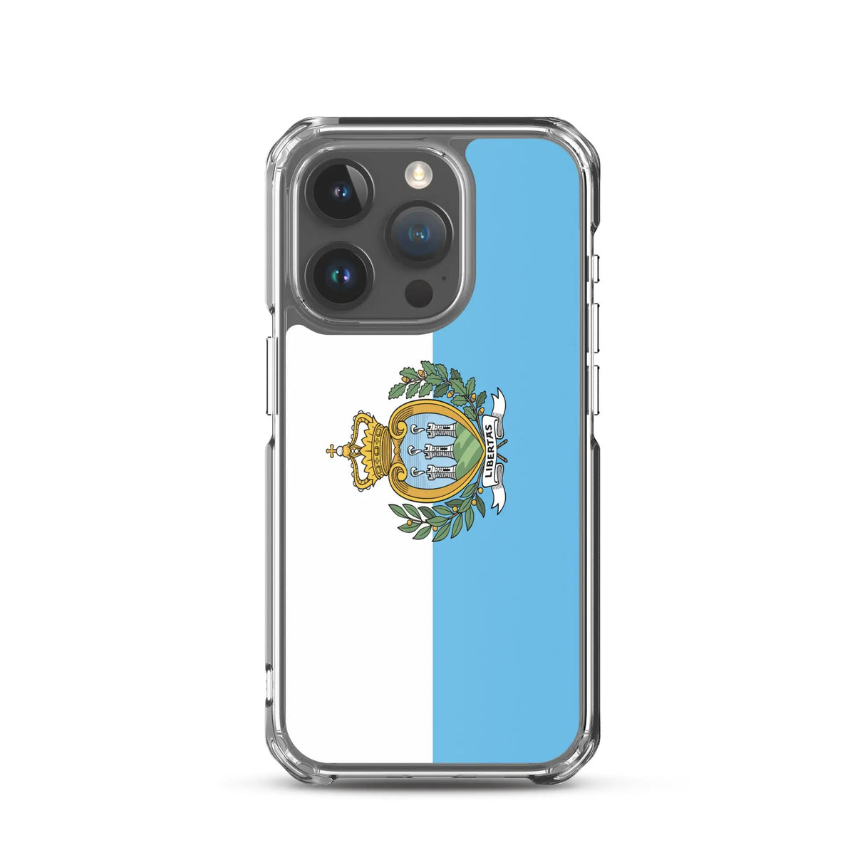 Coque iphone drapeau saint-marin souple antichoc transparente