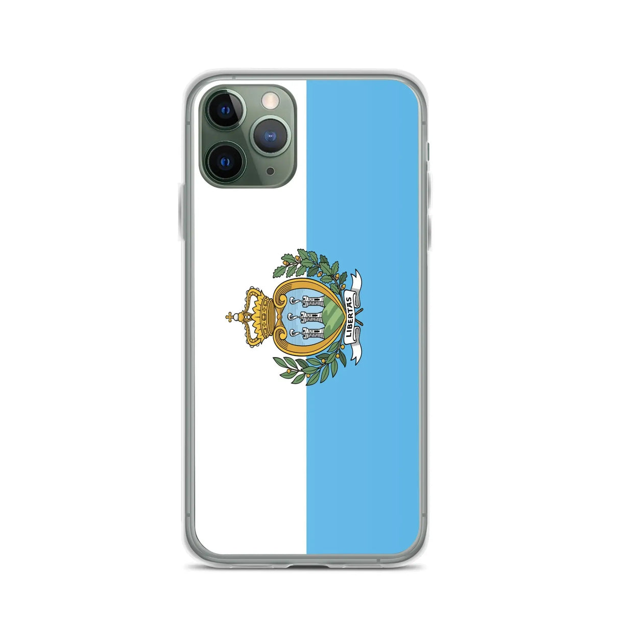 Coque iphone drapeau saint-marin souple antichoc transparente