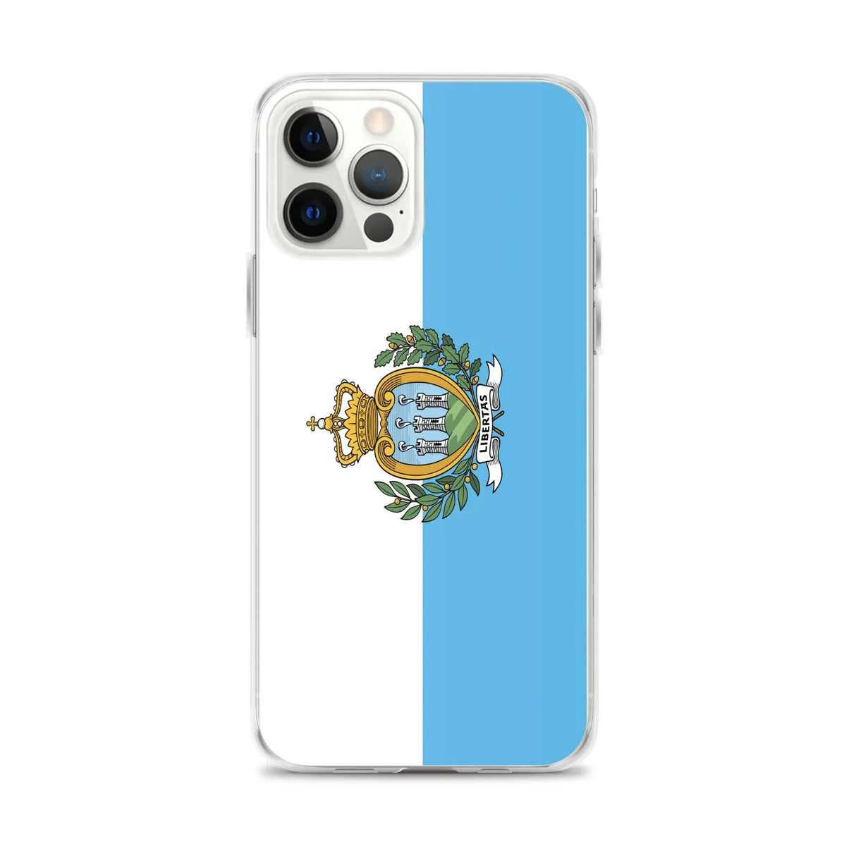Coque iphone drapeau saint-marin souple antichoc transparente