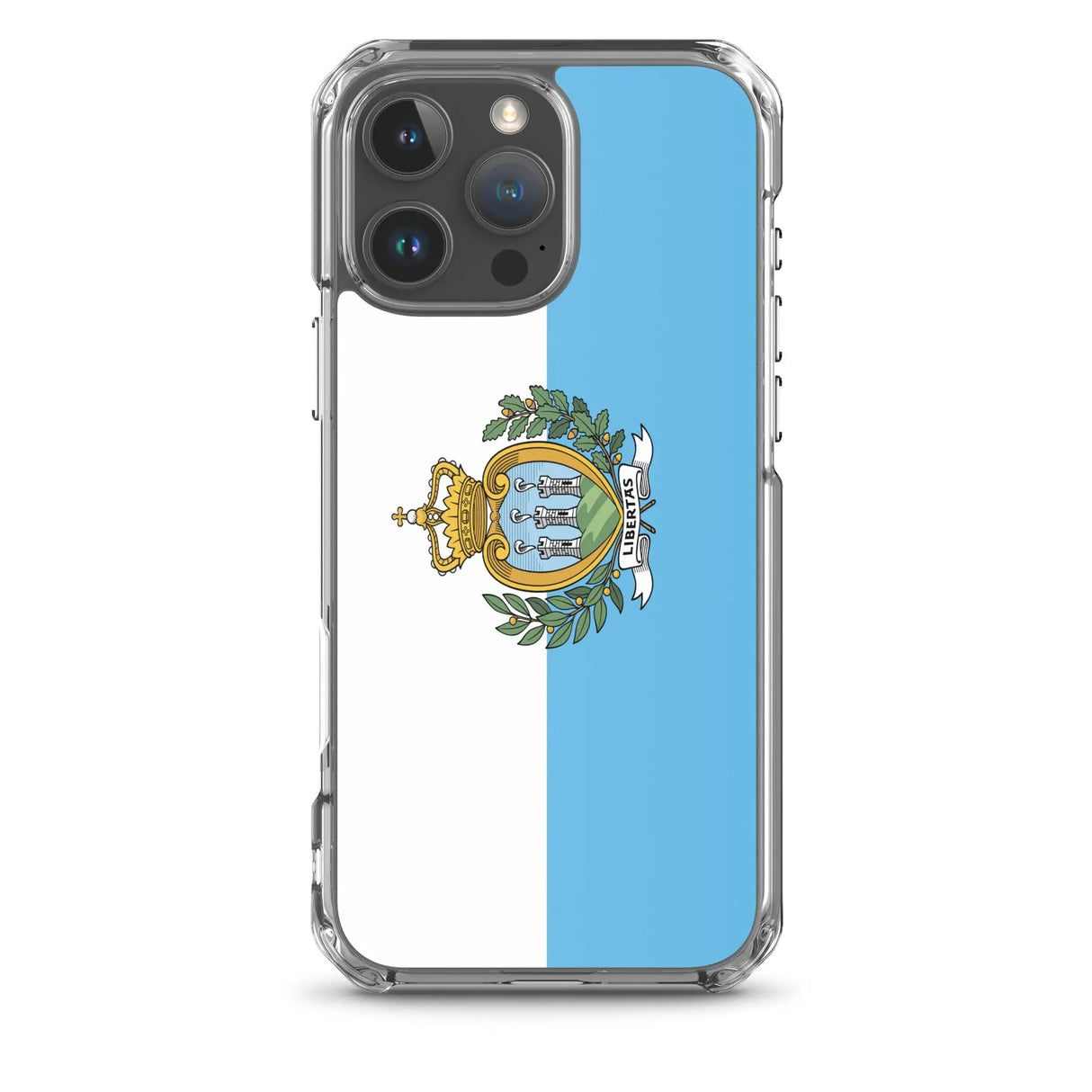 Coque iphone drapeau saint-marin souple antichoc transparente