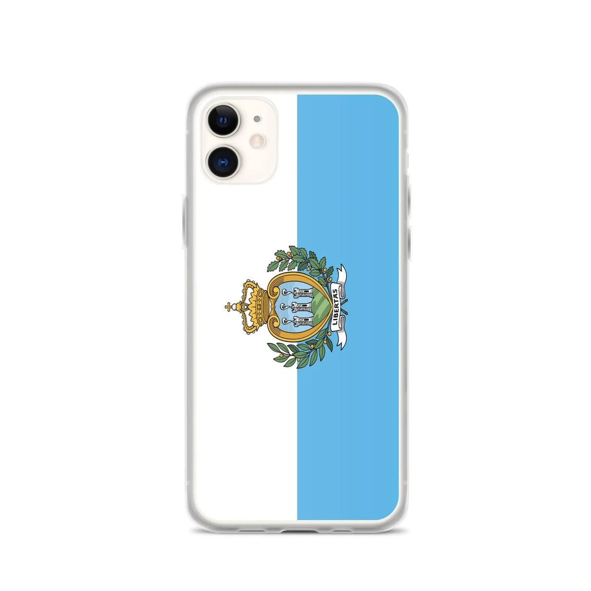 Coque iphone drapeau saint-marin souple antichoc transparente