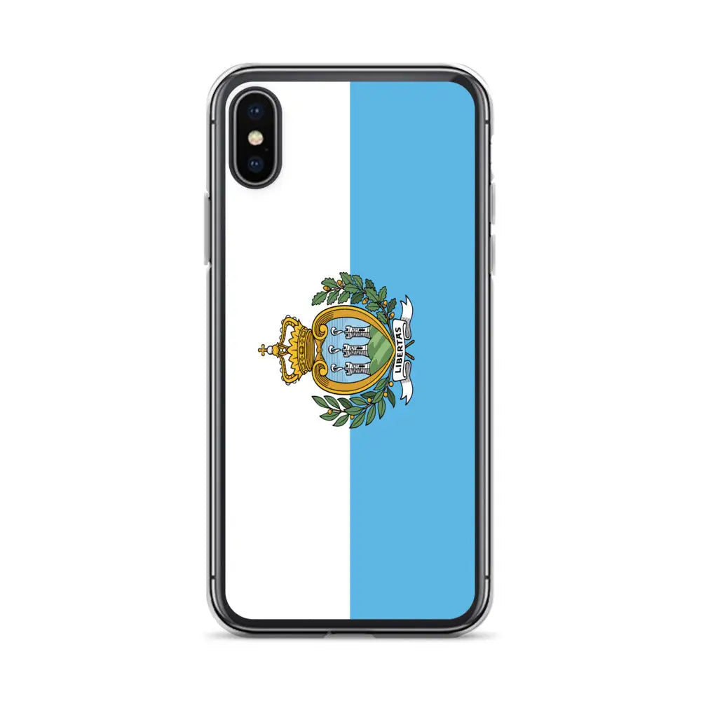 Coque iphone drapeau saint-marin souple antichoc transparente