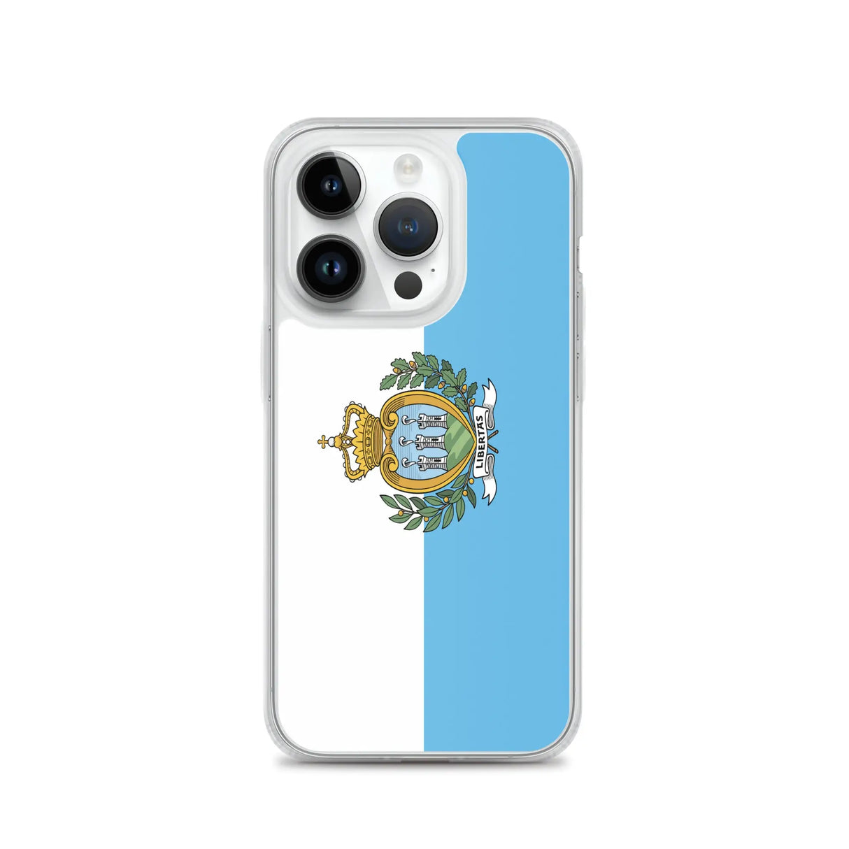 Coque iphone drapeau saint-marin souple antichoc transparente
