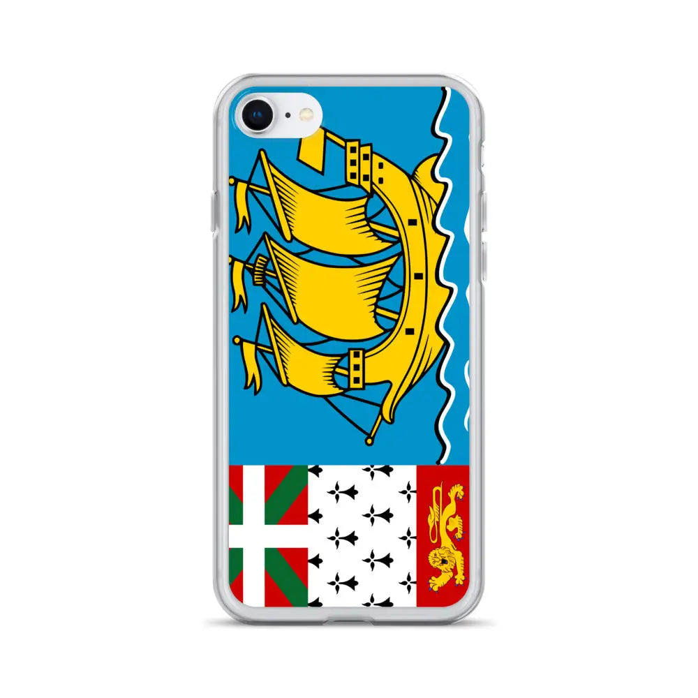 Coque iphone drapeau saint-pierre-et-miquelon souple antichoc