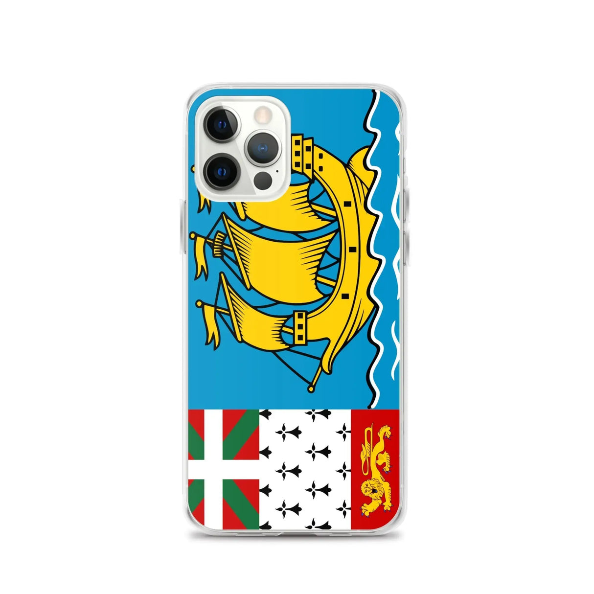 Coque iphone drapeau saint-pierre-et-miquelon souple antichoc