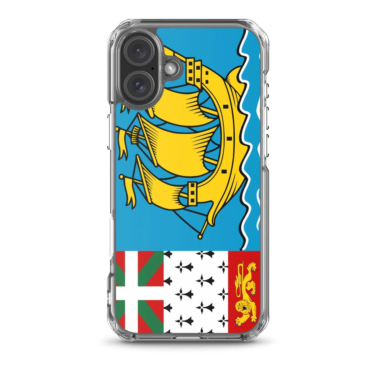 Coque iphone drapeau saint-pierre-et-miquelon souple antichoc