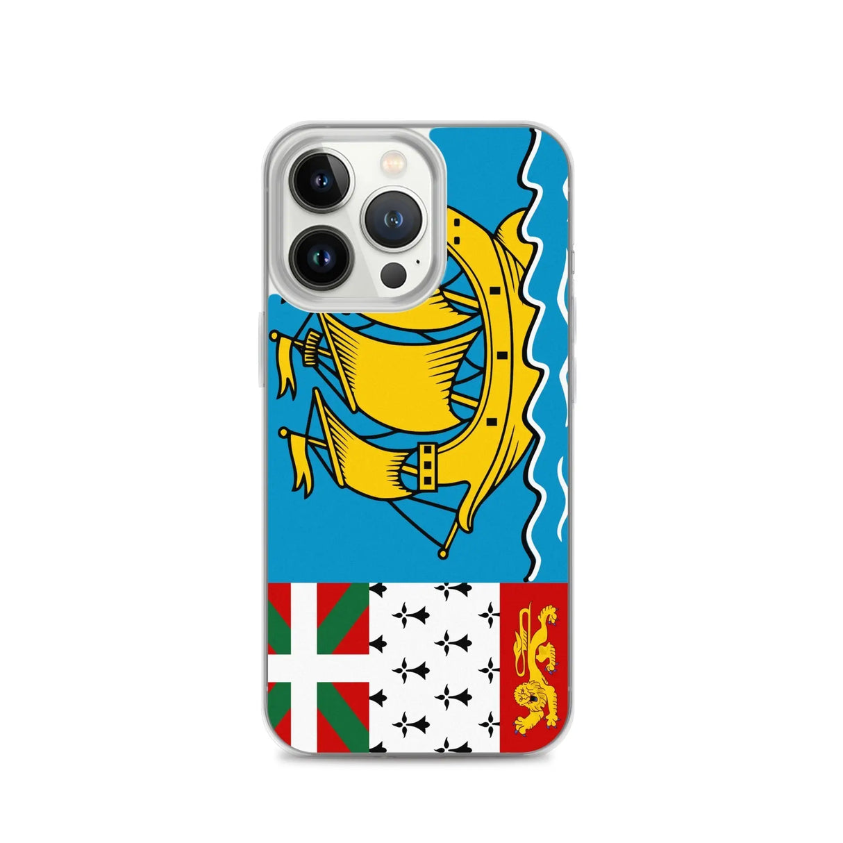Coque iphone drapeau saint-pierre-et-miquelon souple antichoc