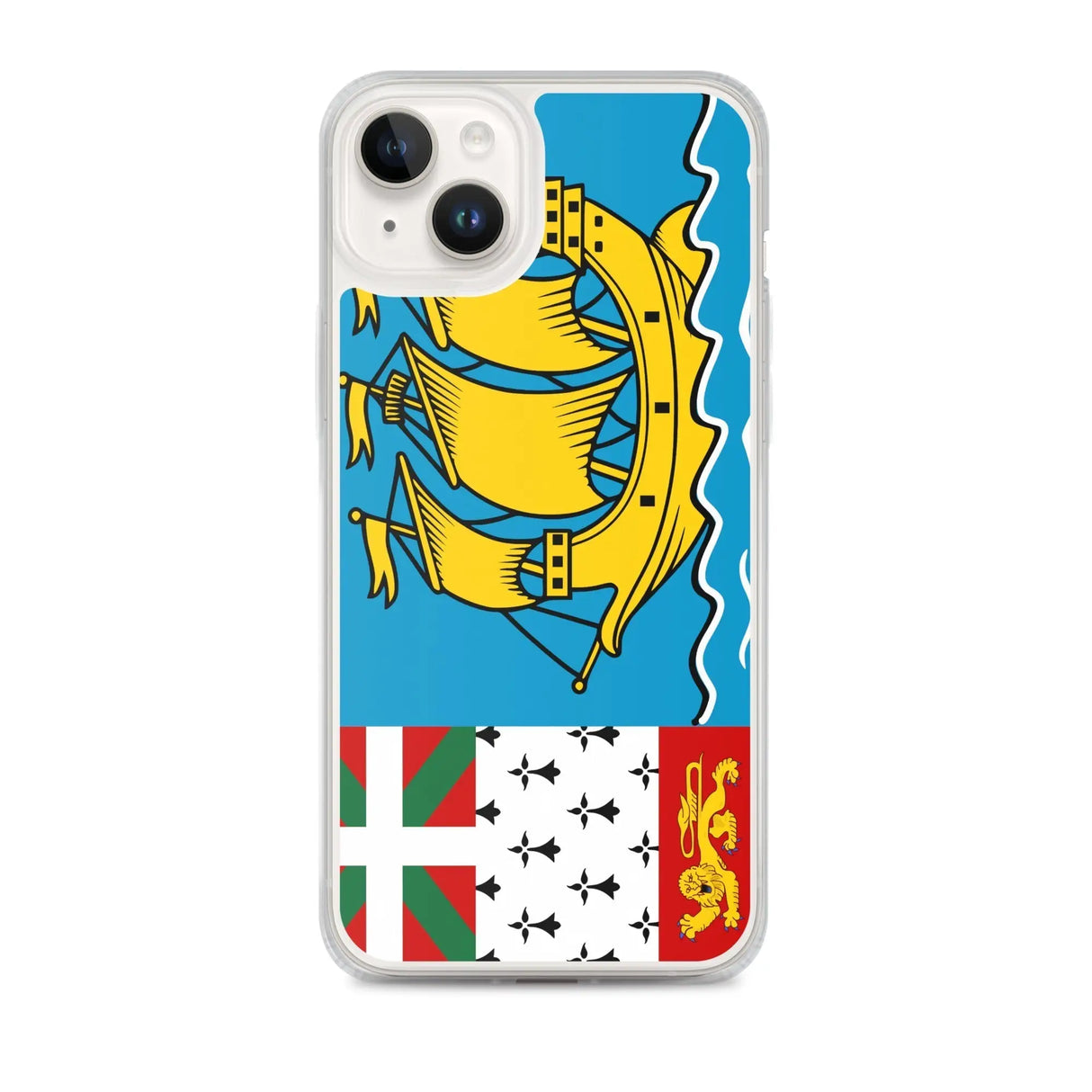 Coque iphone drapeau saint-pierre-et-miquelon souple antichoc