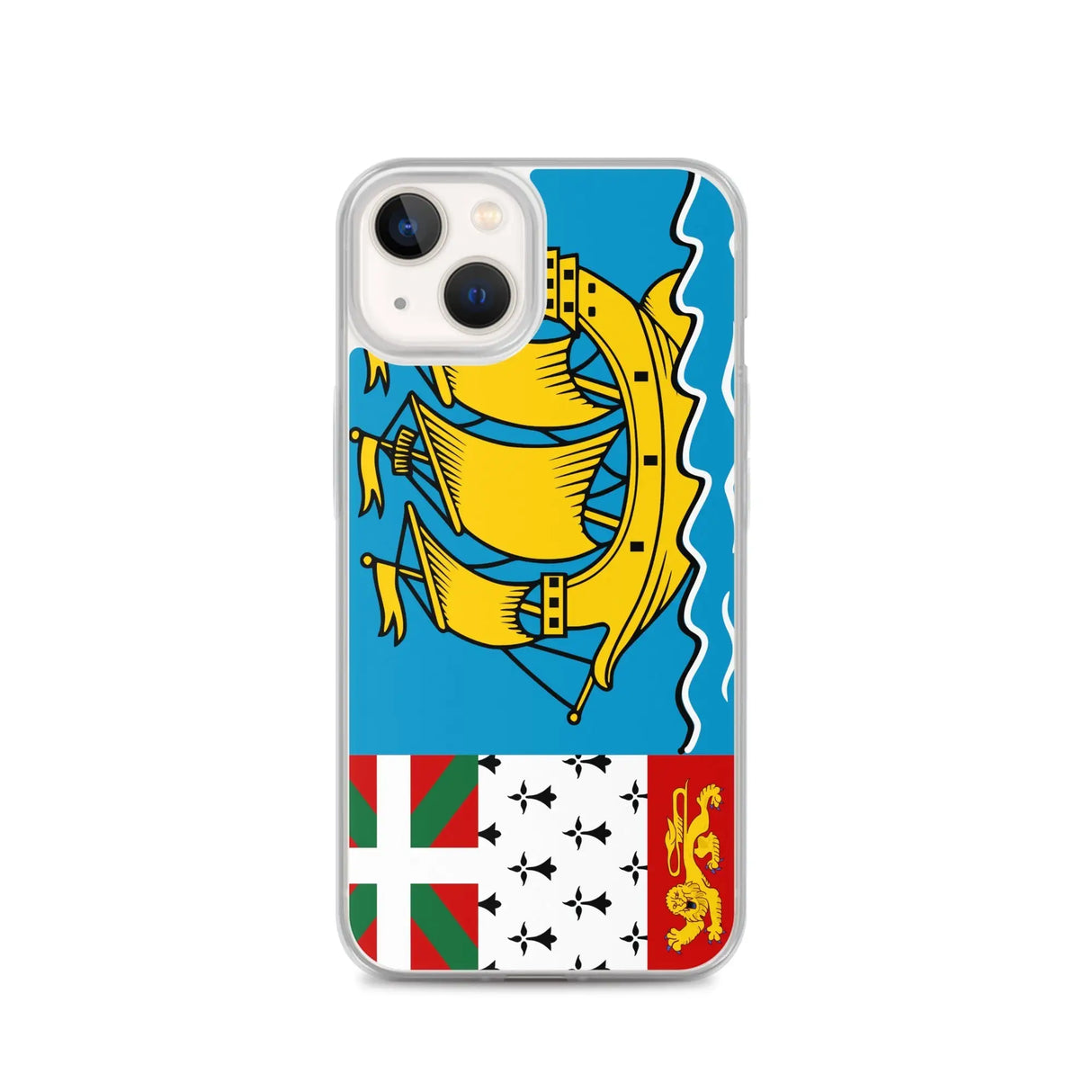 Coque iphone drapeau saint-pierre-et-miquelon souple antichoc