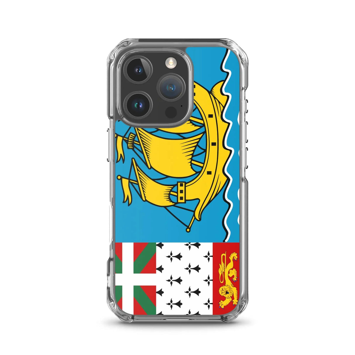 Coque iphone drapeau saint-pierre-et-miquelon souple antichoc