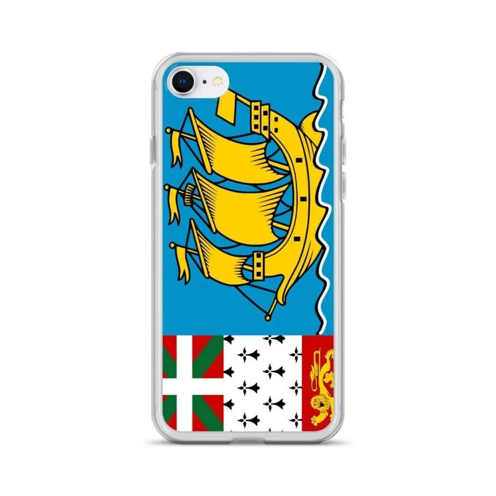 Coque iphone drapeau saint-pierre-et-miquelon souple antichoc