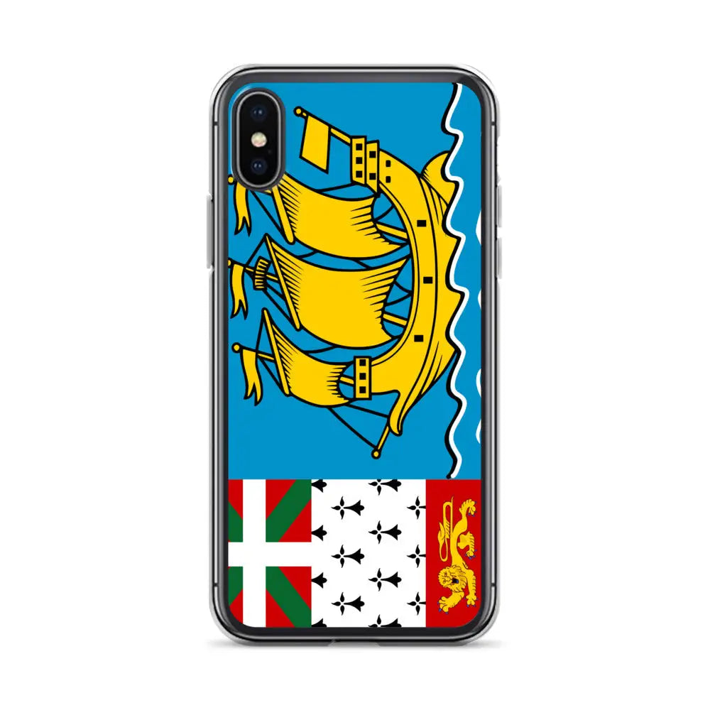 Coque iphone drapeau saint-pierre-et-miquelon souple antichoc