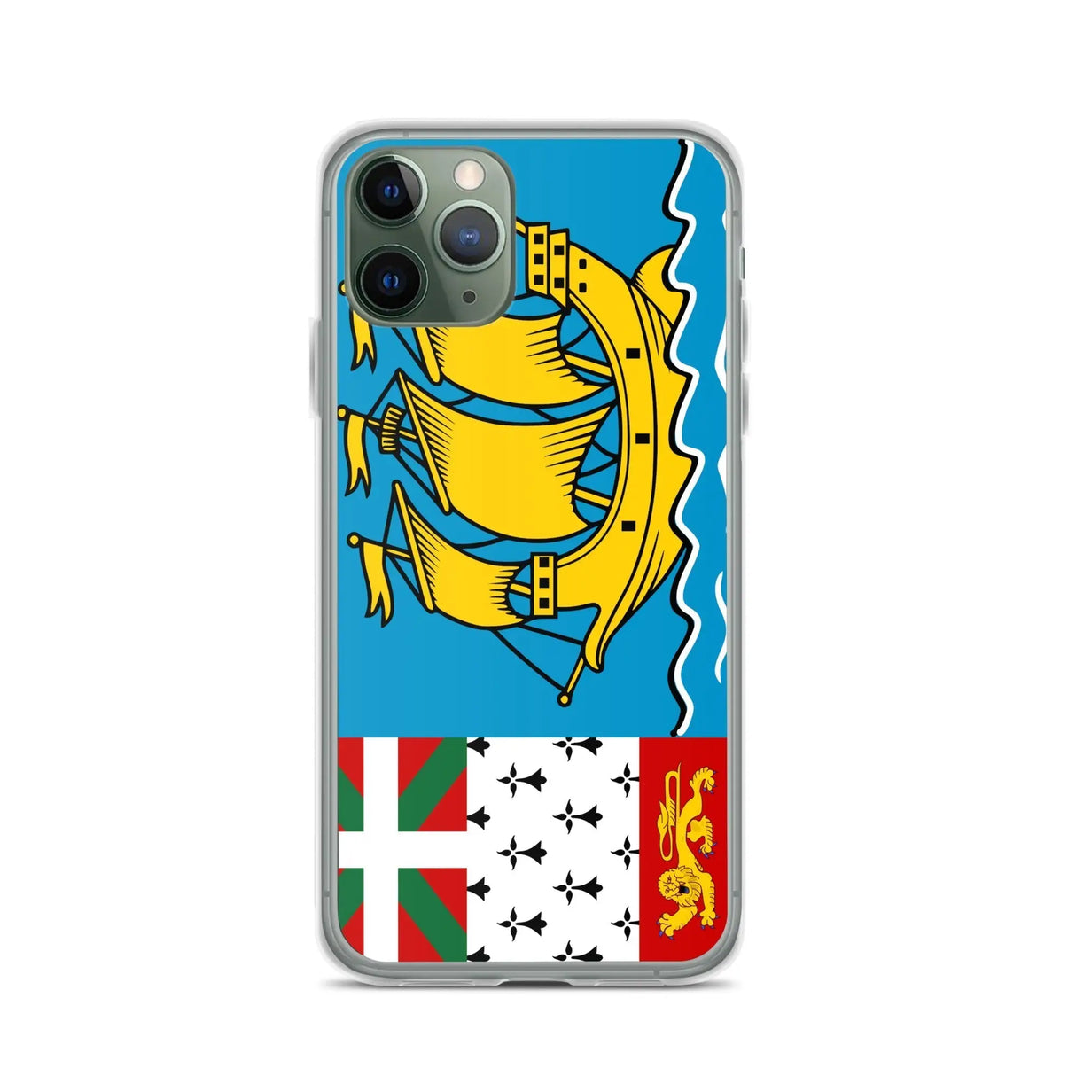 Coque iphone drapeau saint-pierre-et-miquelon souple antichoc