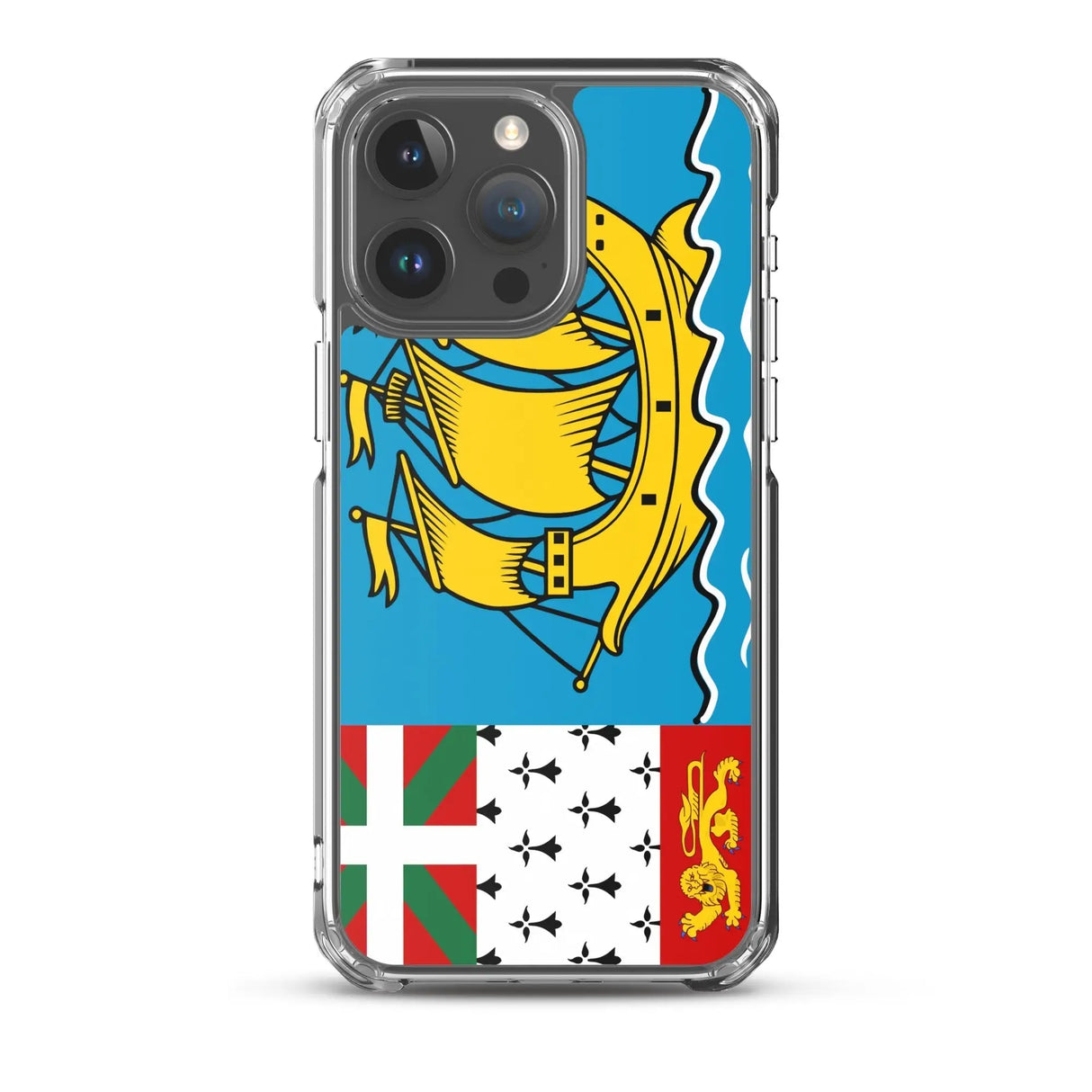 Coque iphone drapeau saint-pierre-et-miquelon souple antichoc