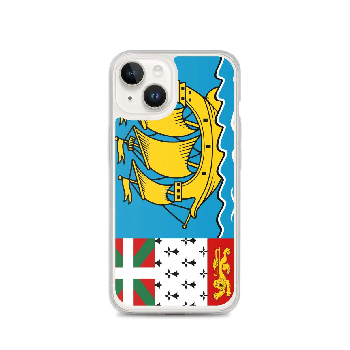 Coque iphone drapeau saint-pierre-et-miquelon souple antichoc