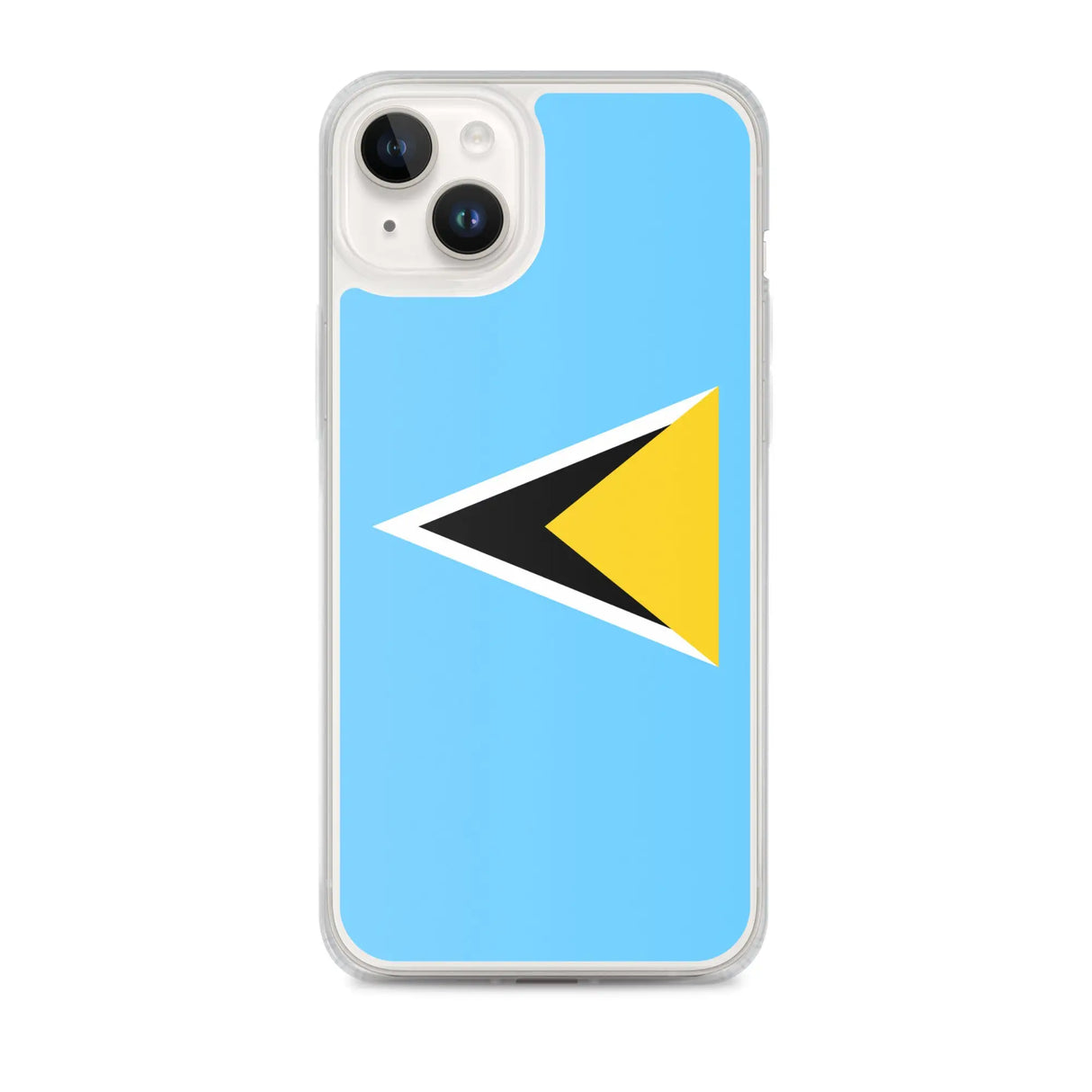 Coque iphone drapeau sainte-lucie souple antichoc transparente