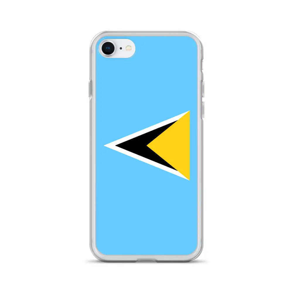 Coque iphone drapeau sainte-lucie souple antichoc transparente