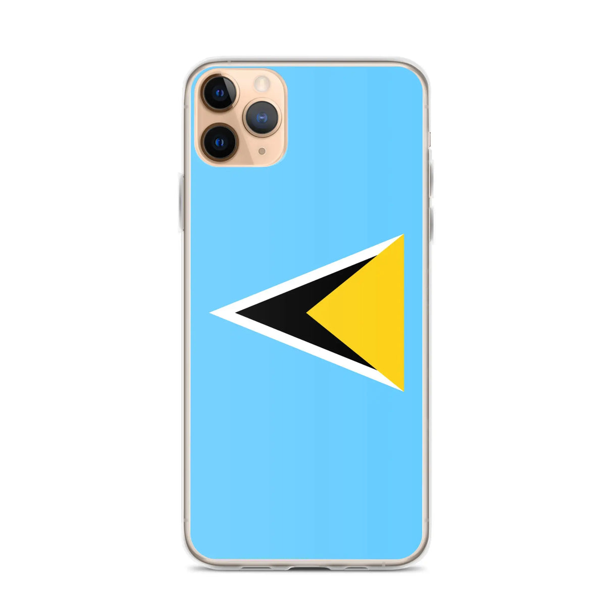 Coque iphone drapeau sainte-lucie souple antichoc transparente