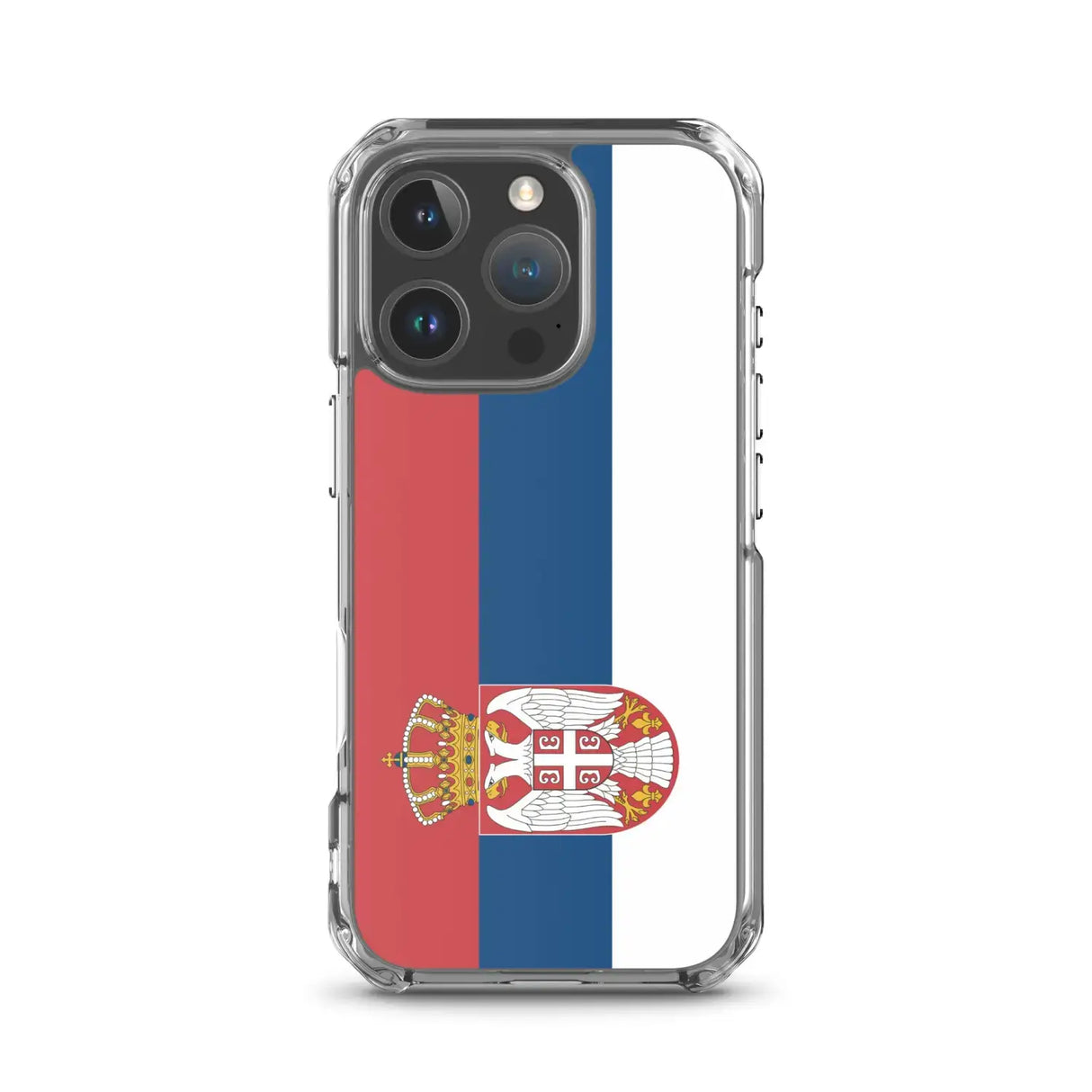 Coque iphone drapeau serbie souple antichoc transparente