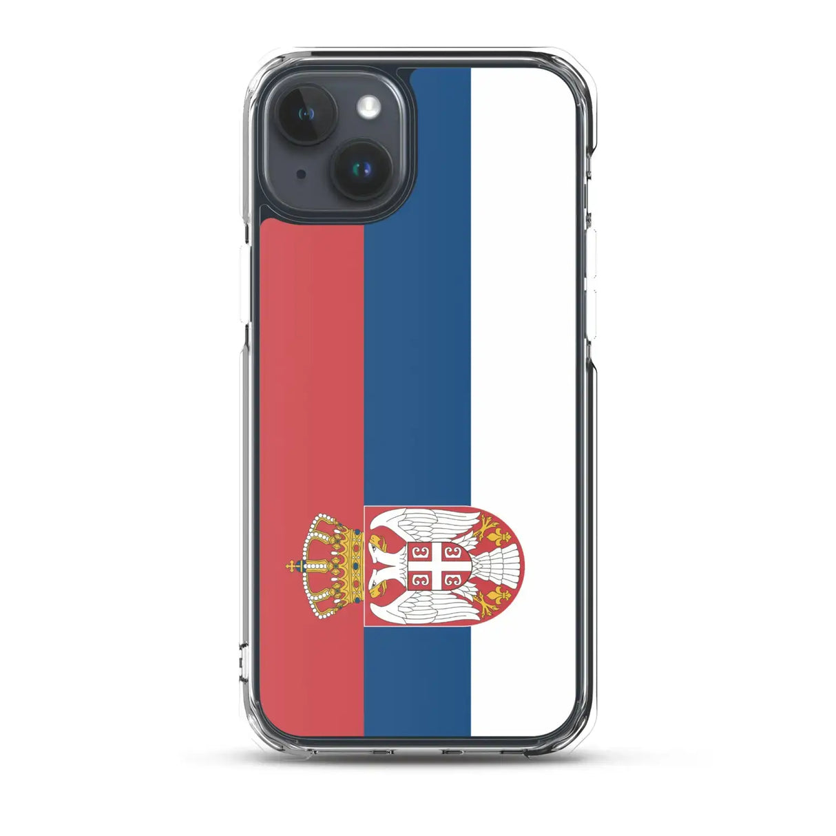 Coque iphone drapeau serbie souple antichoc transparente
