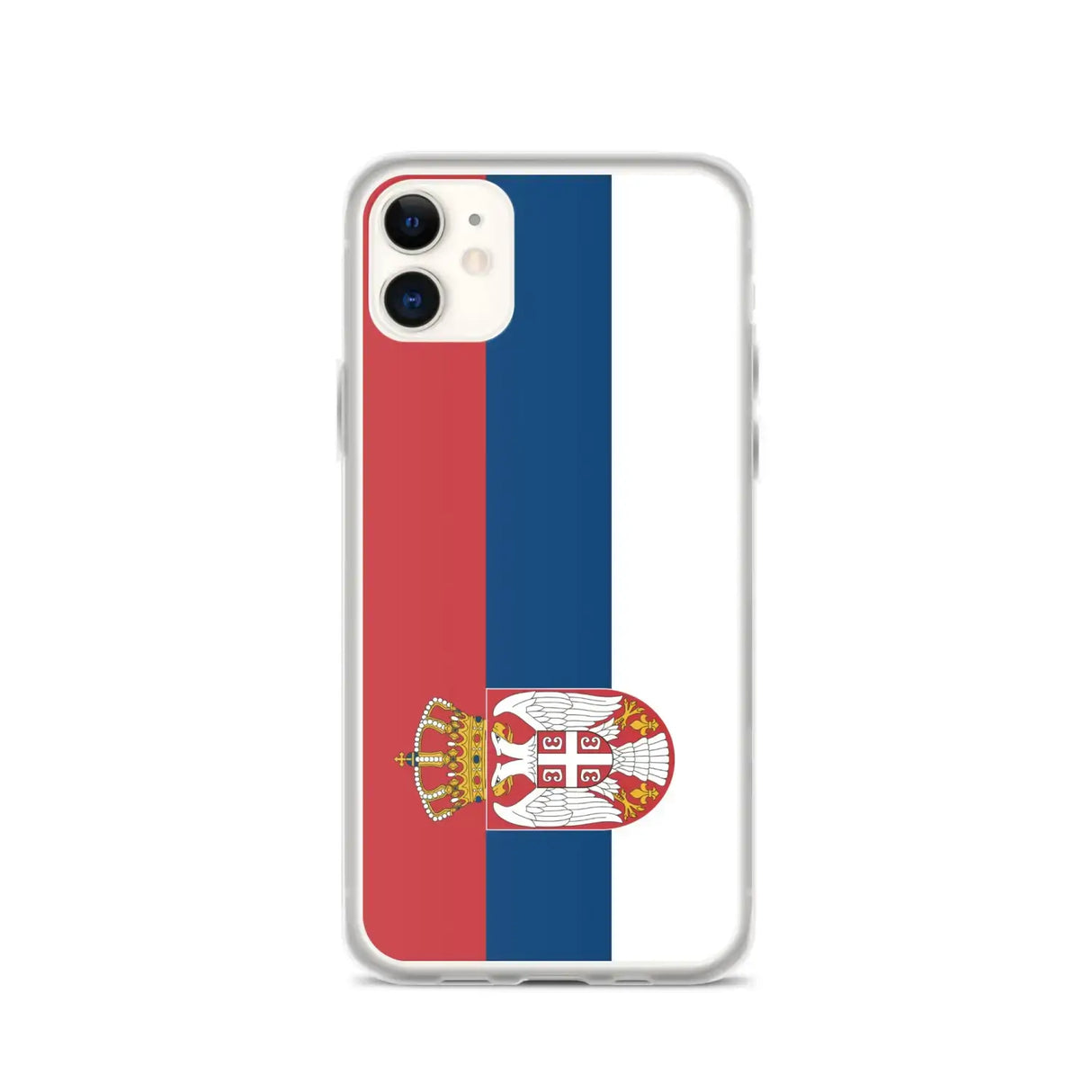 Coque iphone drapeau serbie souple antichoc transparente