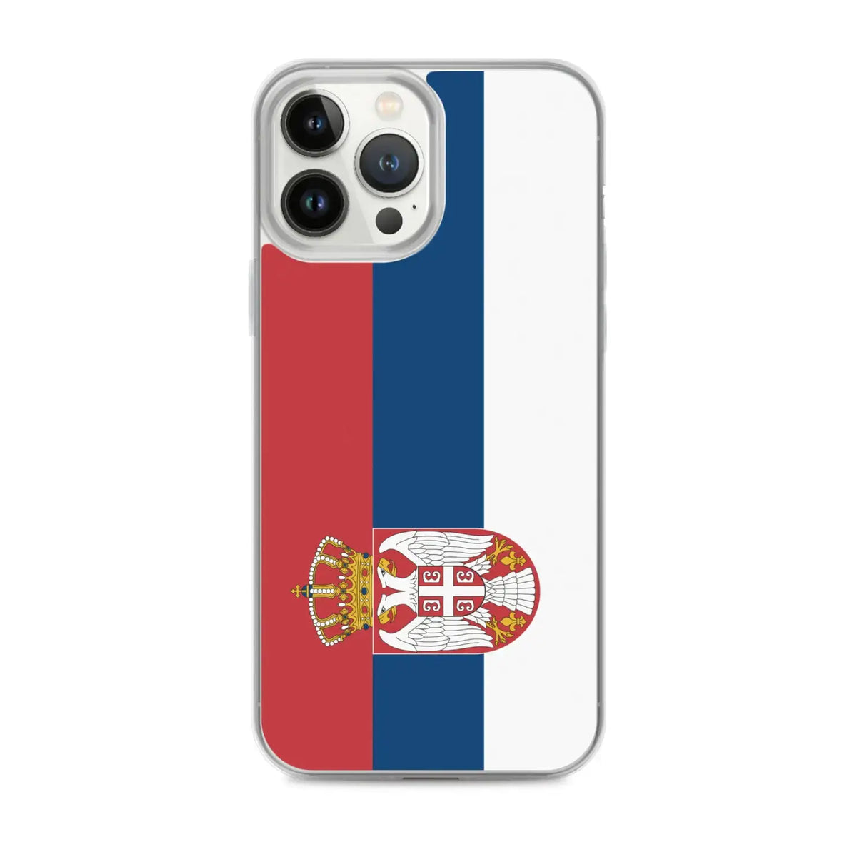 Coque iphone drapeau serbie souple antichoc transparente