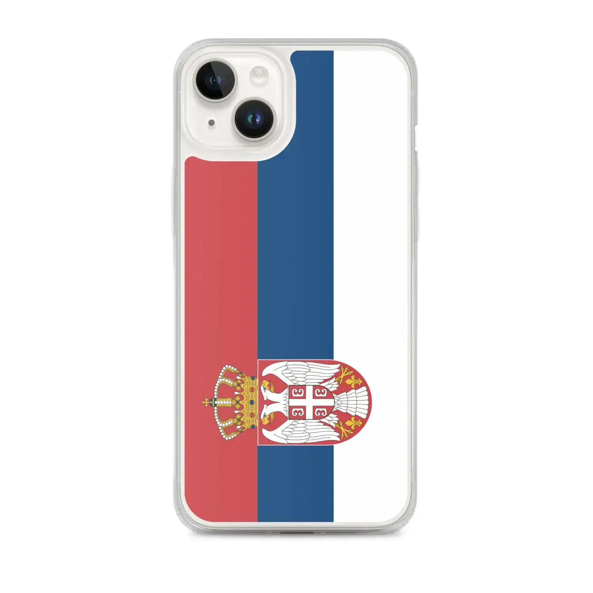 Coque iphone drapeau serbie souple antichoc transparente