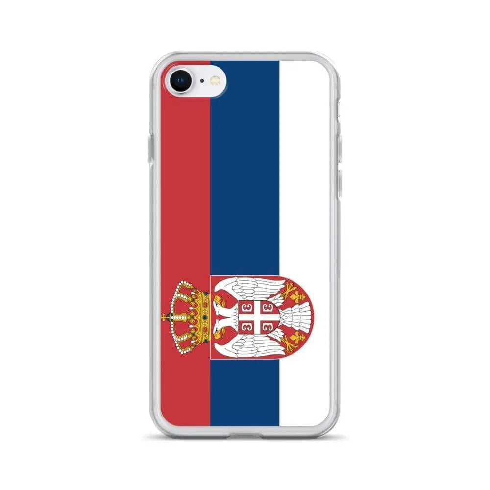 Coque iphone drapeau serbie souple antichoc transparente