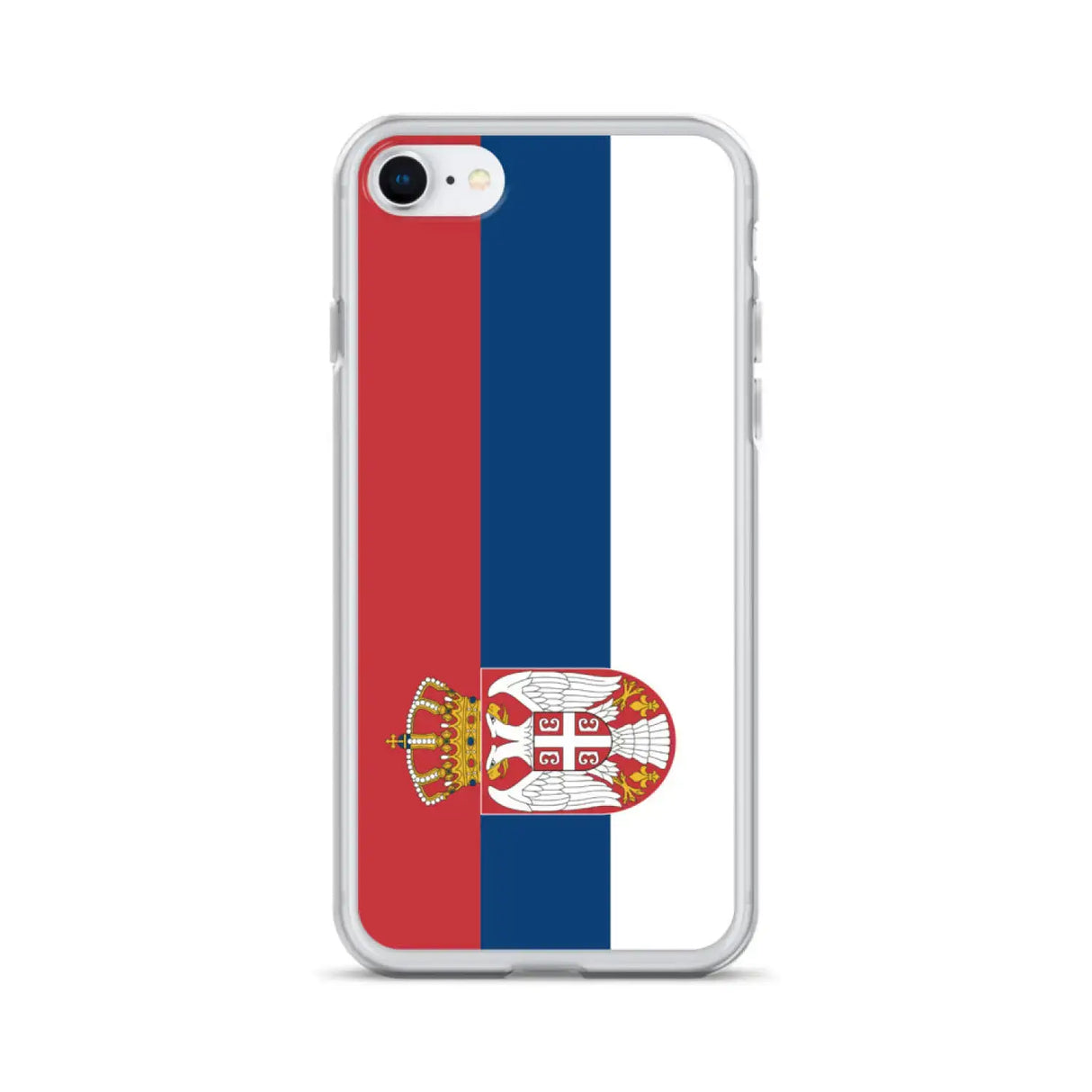 Coque iphone drapeau serbie souple antichoc transparente