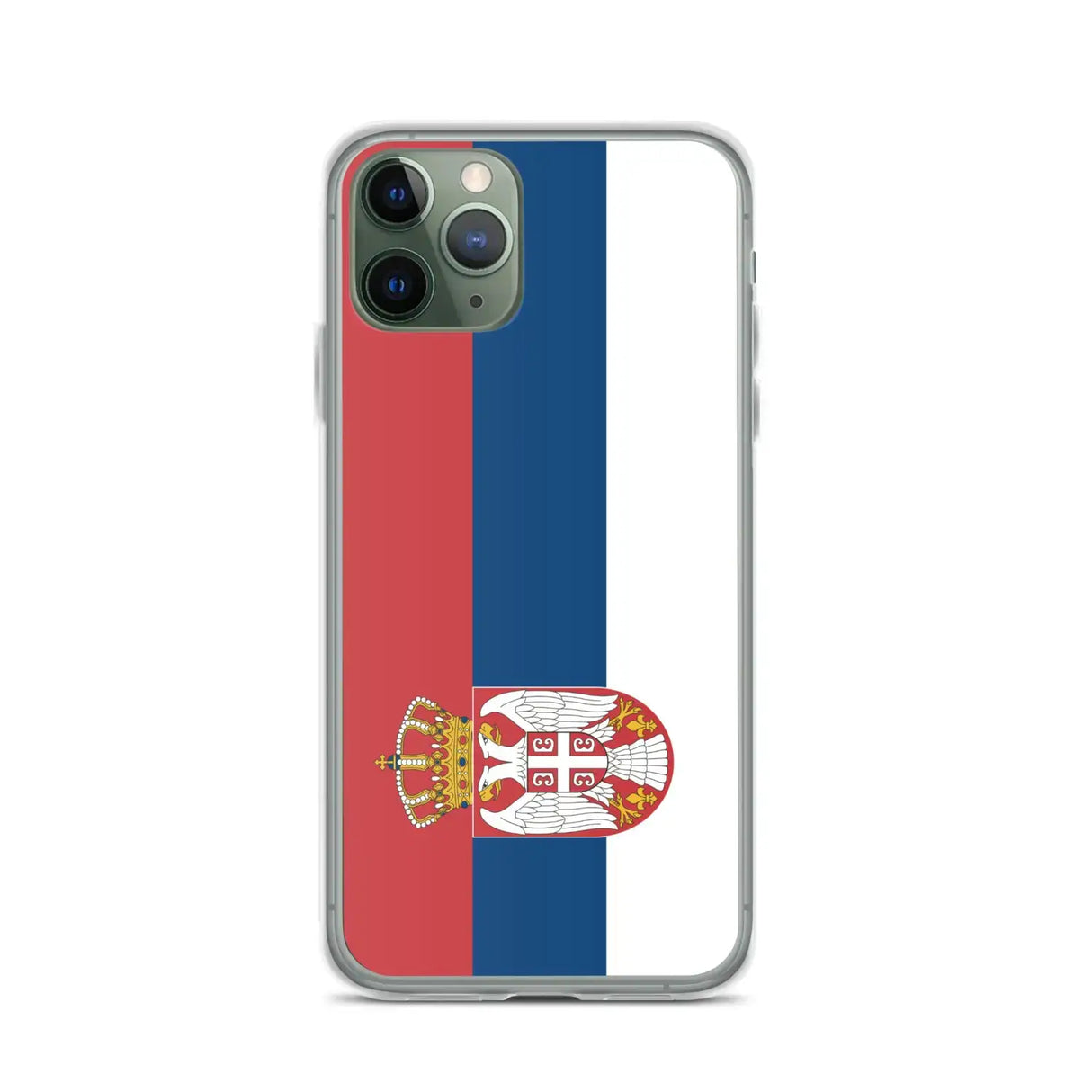 Coque iphone drapeau serbie souple antichoc transparente