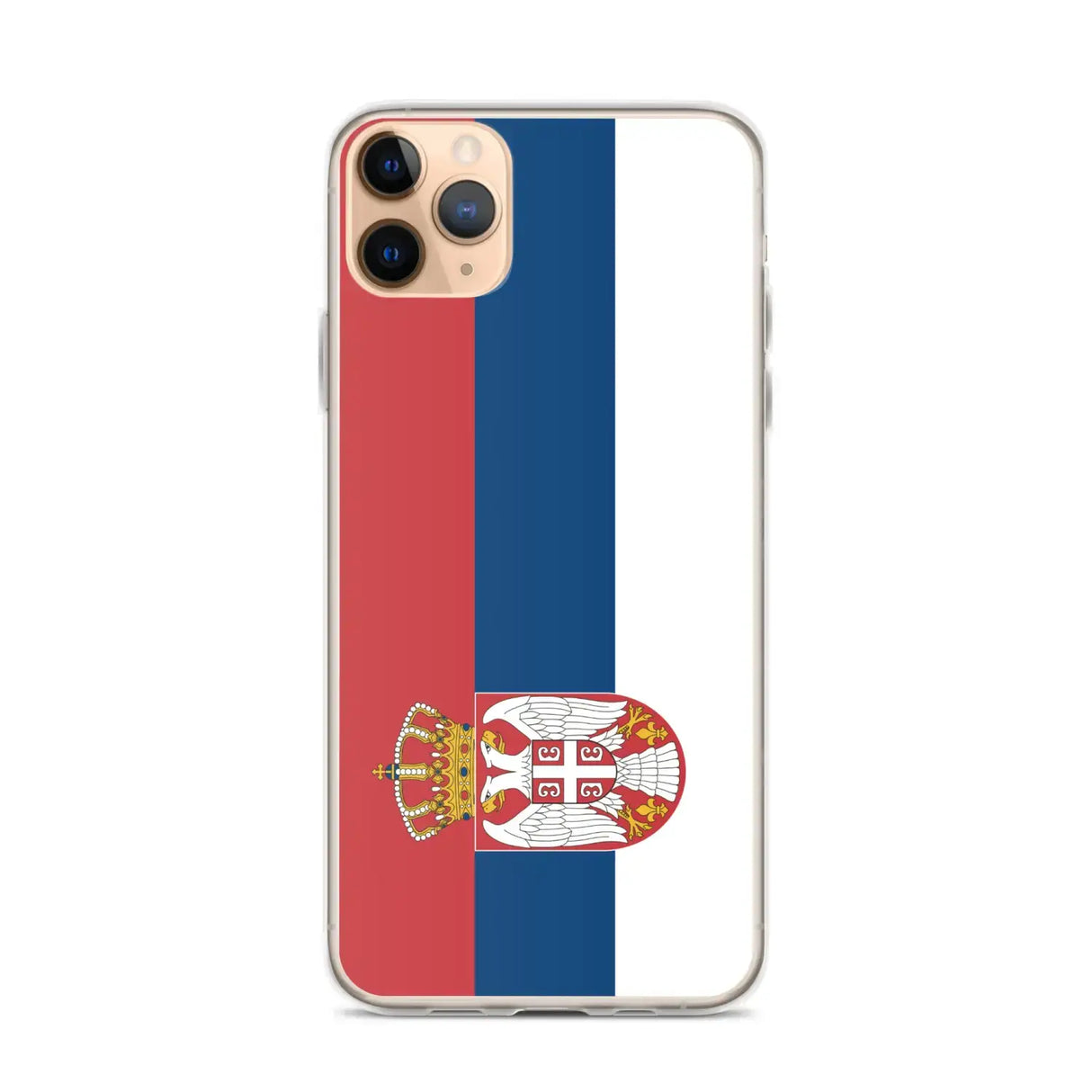 Coque iphone drapeau serbie souple antichoc transparente