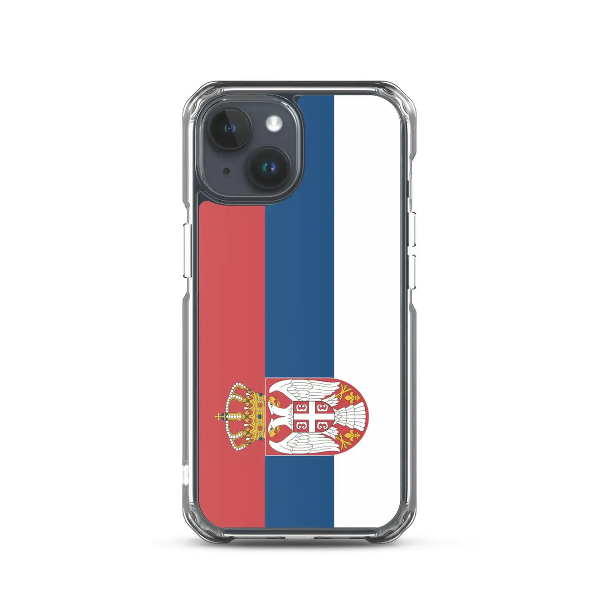 Coque iphone drapeau serbie souple antichoc transparente