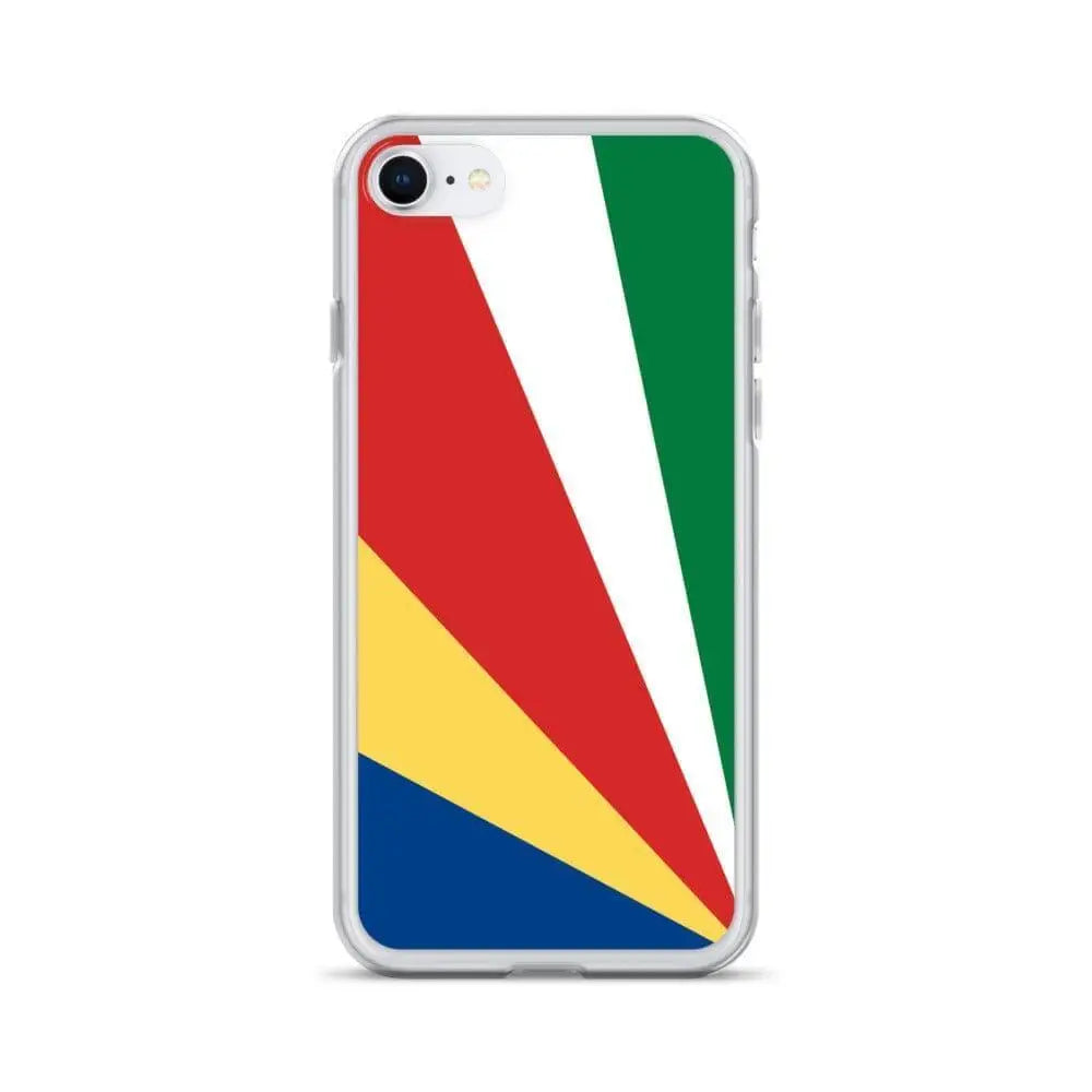 Coque iphone drapeau seychelles souple antichoc transparente