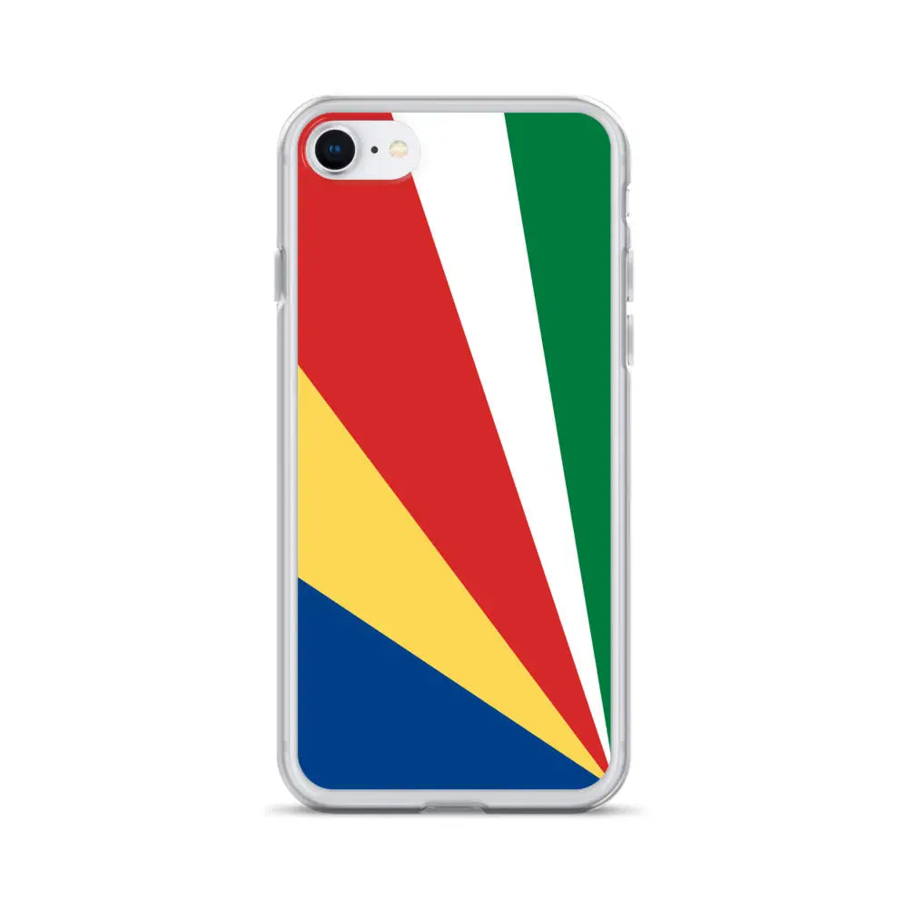 Coque iphone drapeau seychelles souple antichoc transparente