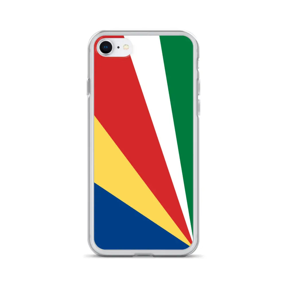 Coque iphone drapeau seychelles souple antichoc transparente