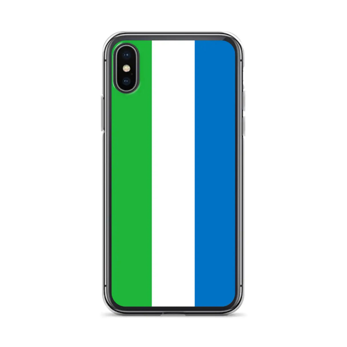 Coque iphone drapeau sierra leone souple antichoc transparente