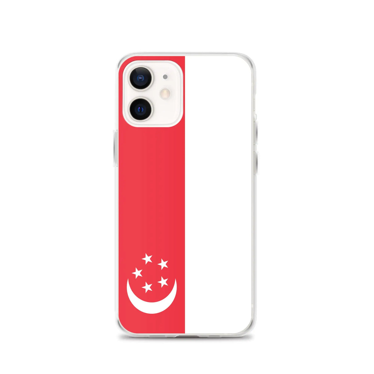 Coque iphone drapeau singapour souple antichoc transparente