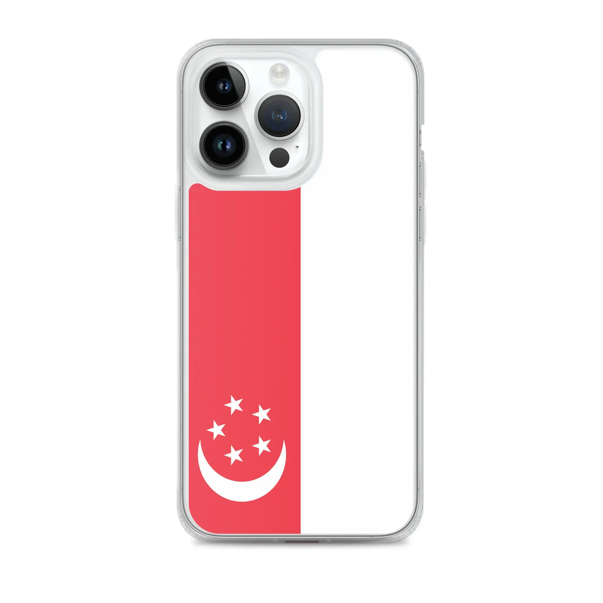 Coque iphone drapeau singapour souple antichoc transparente