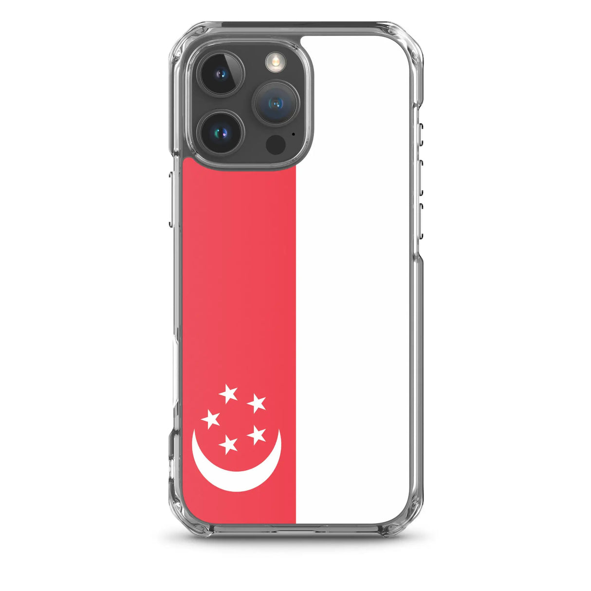 Coque iphone drapeau singapour souple antichoc transparente