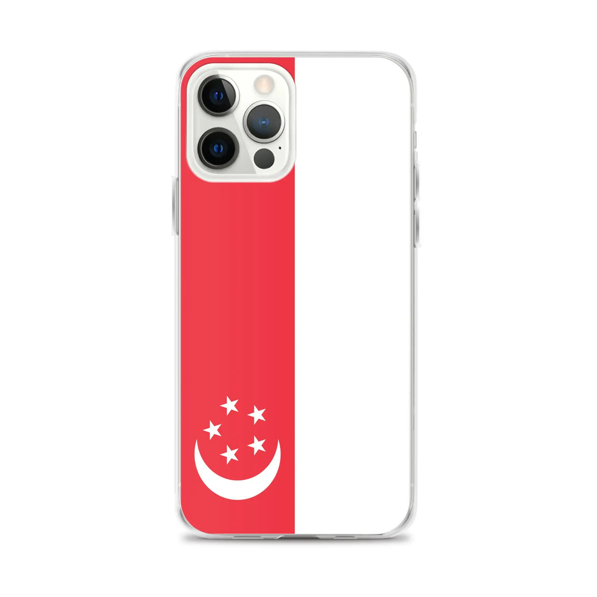 Coque iphone drapeau singapour souple antichoc transparente