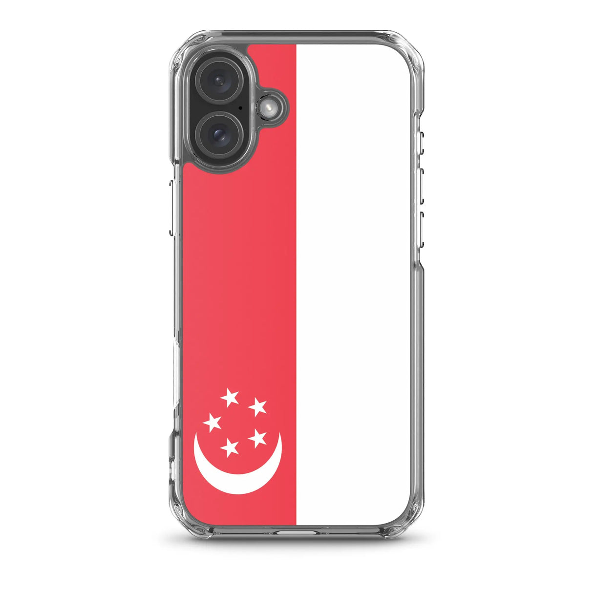 Coque iphone drapeau singapour souple antichoc transparente