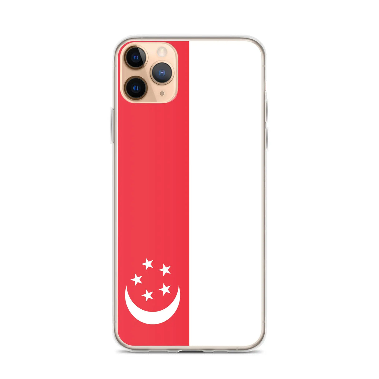 Coque iphone drapeau singapour souple antichoc transparente