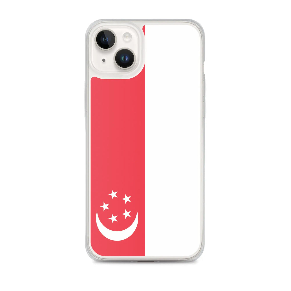 Coque iphone drapeau singapour souple antichoc transparente