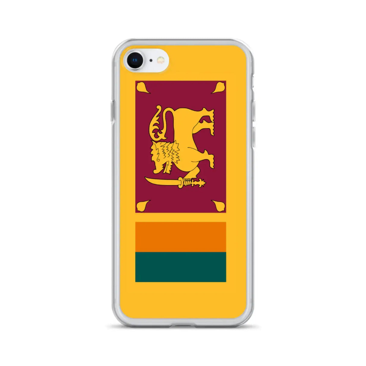 Coque iphone drapeau sri lanka souple antichoc transparente