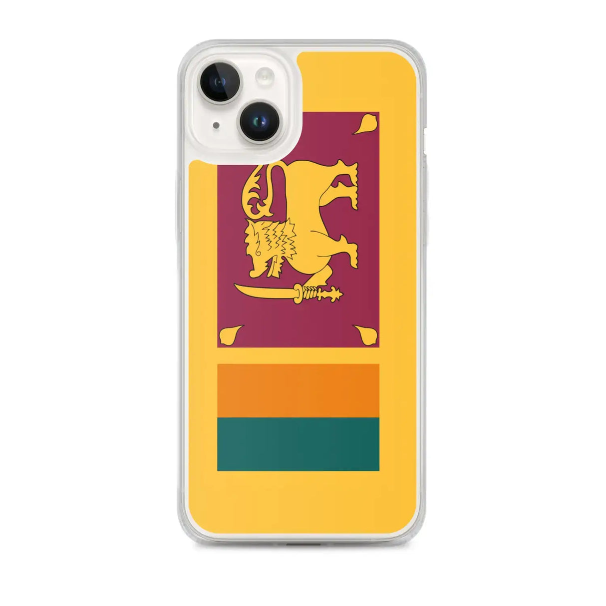 Coque iphone drapeau sri lanka souple antichoc transparente