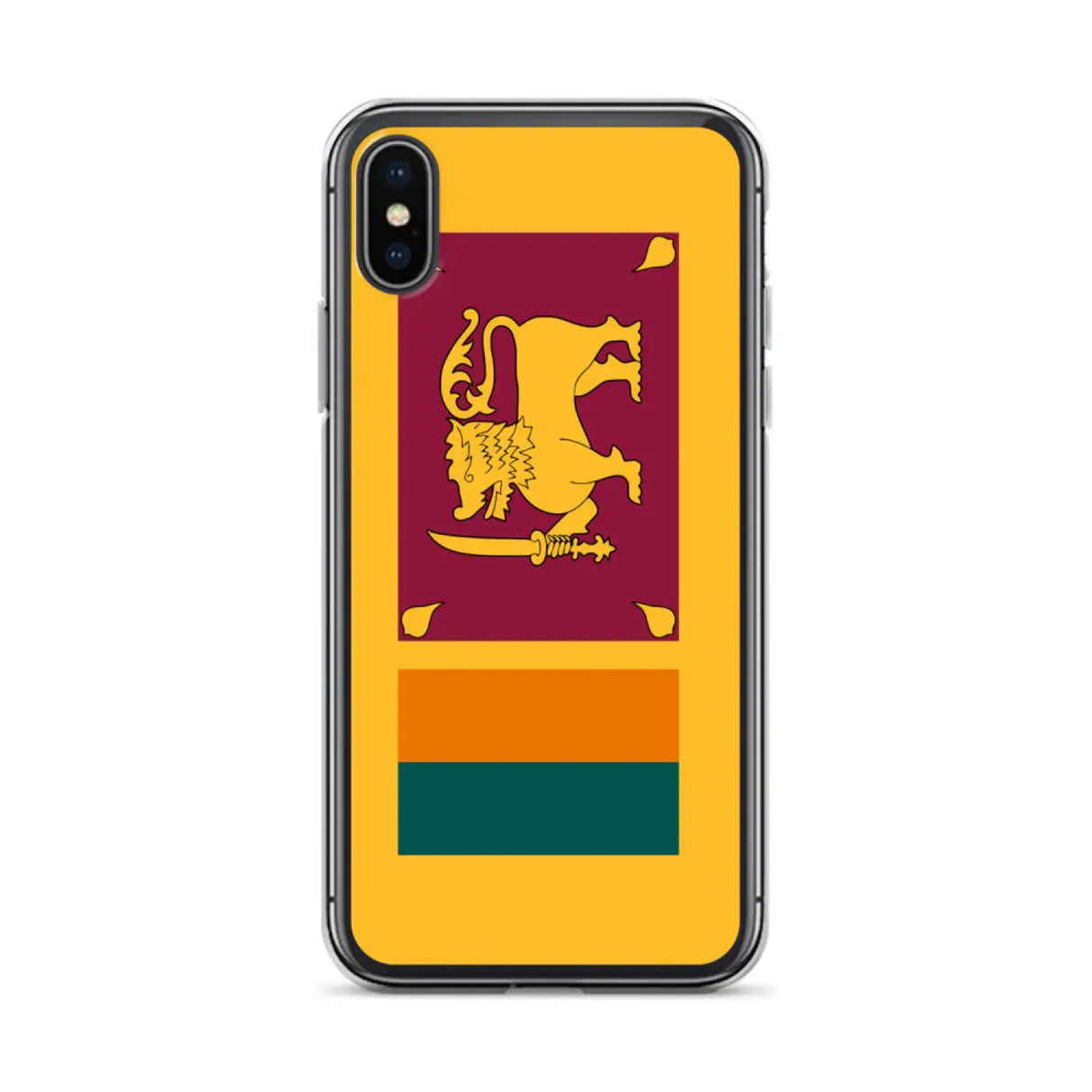Coque iphone drapeau sri lanka souple antichoc transparente