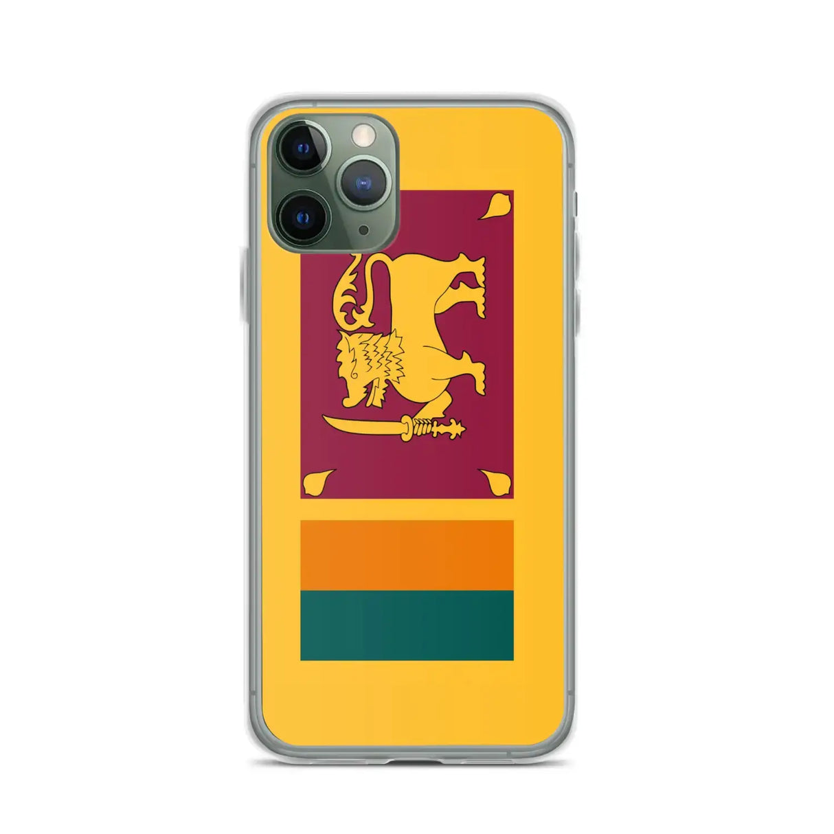 Coque iphone drapeau sri lanka souple antichoc transparente