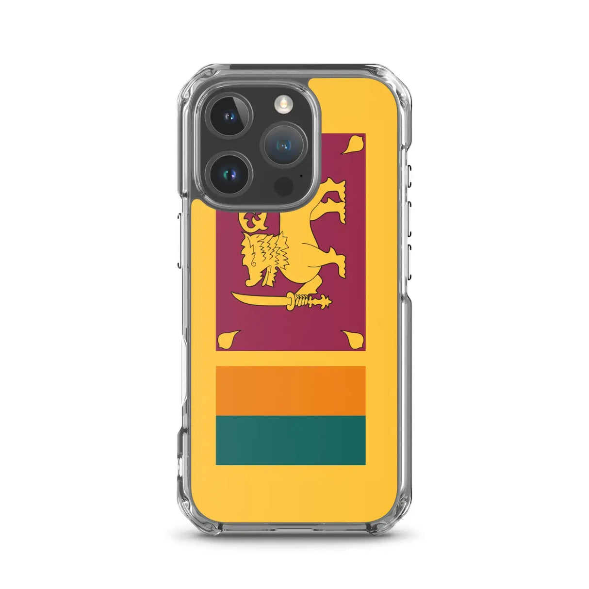 Coque iphone drapeau sri lanka souple antichoc transparente