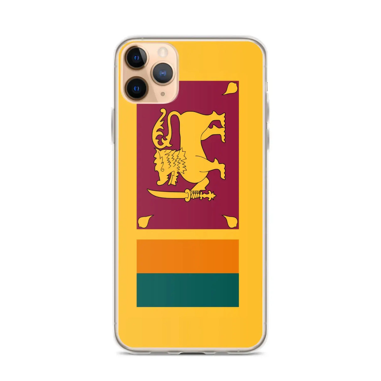 Coque iphone drapeau sri lanka souple antichoc transparente